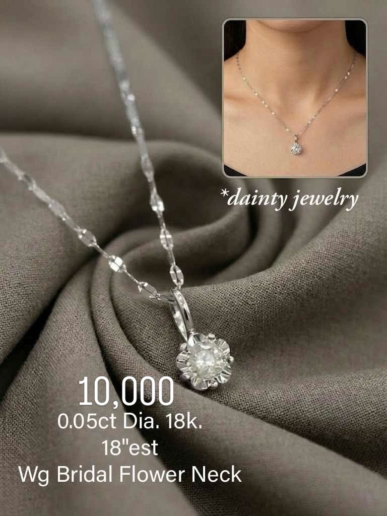 Diamond necklace and earrings set